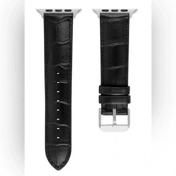 American Exchange Men's Watch Strap, Silver/Black 42-44mm - Picture 1 of 4